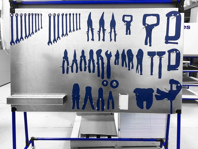 process improvement tool hanging display image