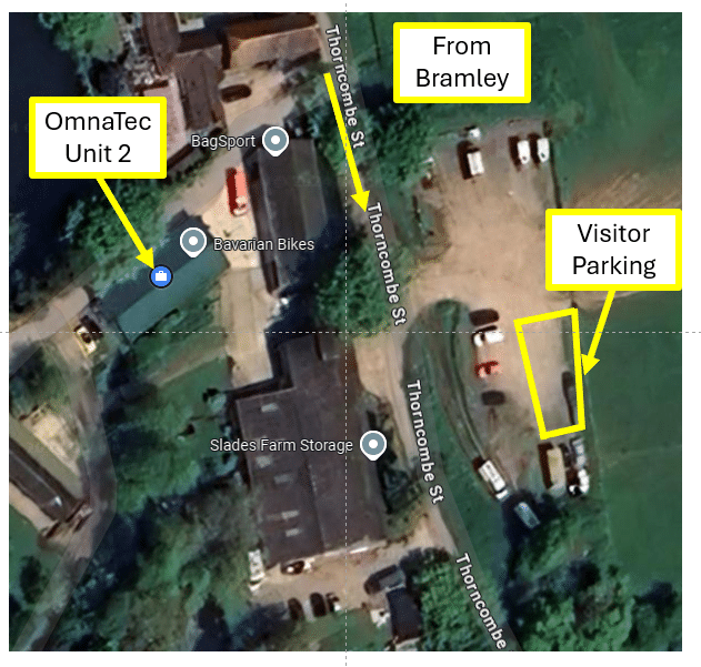 OmnaTec Workshop Location Map for customers visiting
