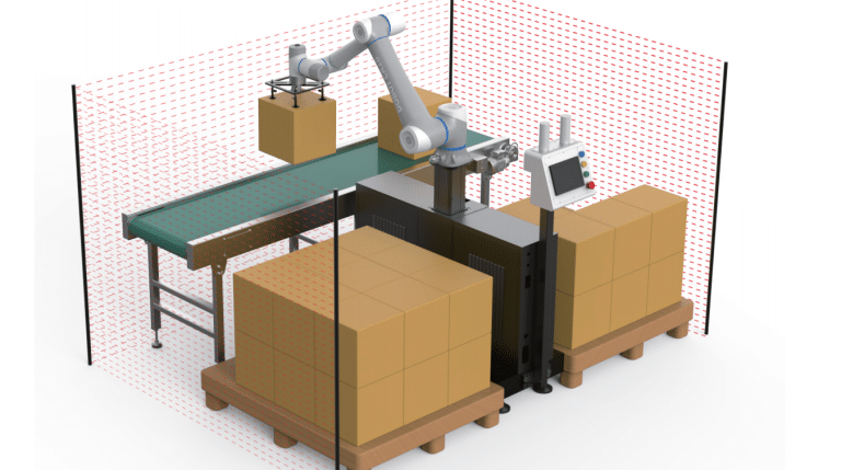 palletising robot picture for an sme manufacturer
